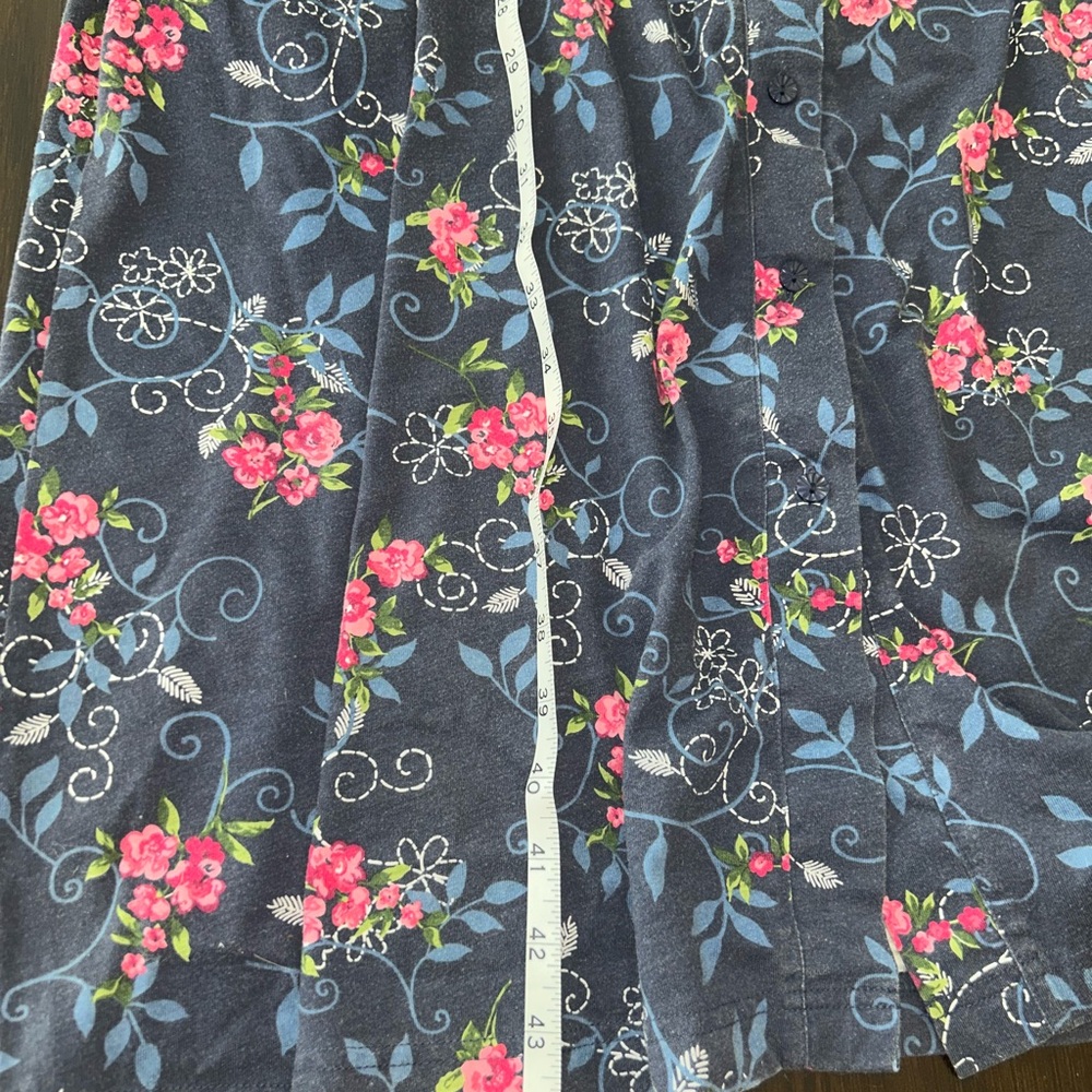 Floral Nightgown in Blue and Pink - Picture 8 of 10